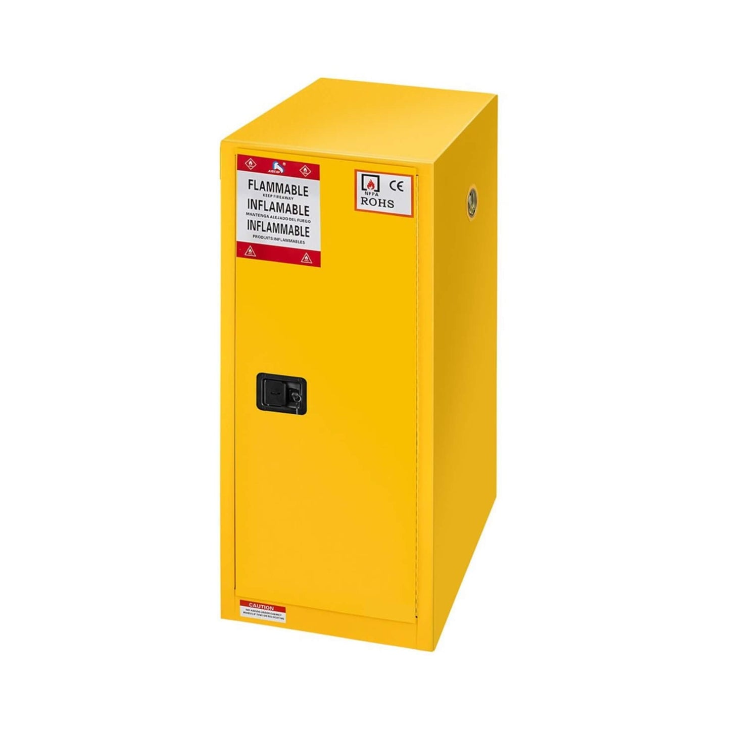 Large Yellow 35-Inch Heavy-Duty Flammable Welded Fireproof Storage Cabinet