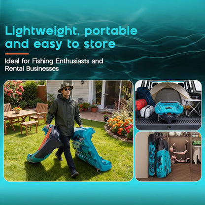 Lightweight 10FT 1-Person Modular Fishing Kayak with Fin Drive System