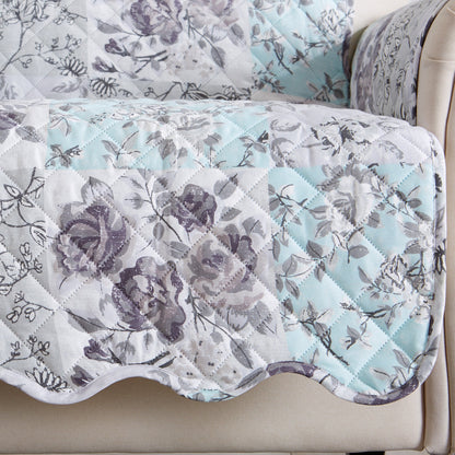 Reversible Floral Patchwork Furniture Protector - Maribel Collection