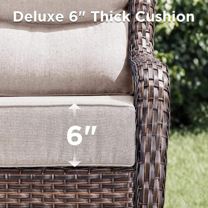 Luxury 10-Piece All-Weather Outdoor Patio Furniture Set with Fire Pit Table