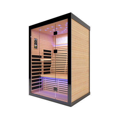 Thermora Luxury 2-Person Canadian Hemlock Wood Far Infrared Home Sauna