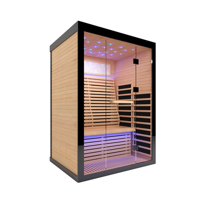 Thermora Luxury 2-Person Canadian Hemlock Wood Far Infrared Home Sauna