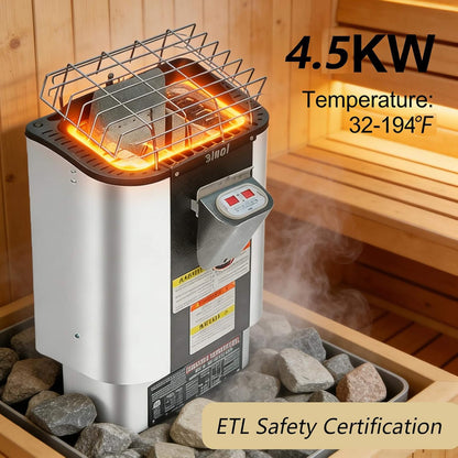 Thermora Lund Luxury 2-Person Outdoor Spruce Wood Cube Sauna Kit with 4.5KW Electric Stove