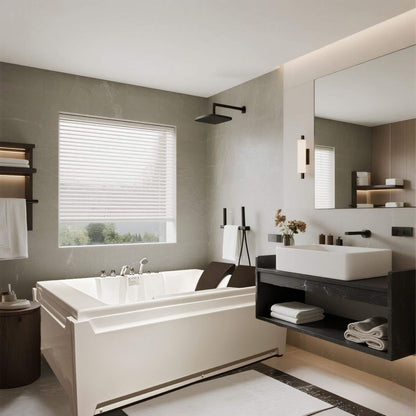 Alora 73-Inch Luxury 2-Person Whirlpool Hydro Massage Jetted Bathtub With Chromatherapy Lights