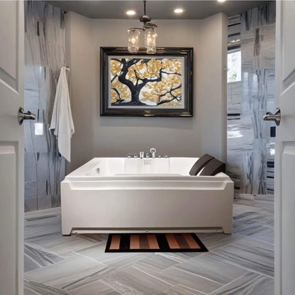 Alora 73-Inch Luxury 2-Person Whirlpool Hydro Massage Jetted Bathtub With Chromatherapy Lights