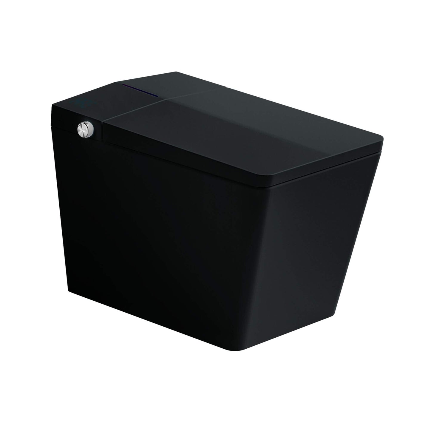Nuvia Luxury Black Square Smart Toilet with Bidet, Remote, and Heated Seat