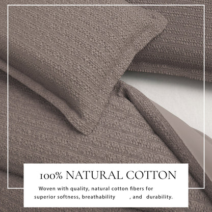100% Cotton Honeycomb Waffle Duvet Set - Mattea Collection