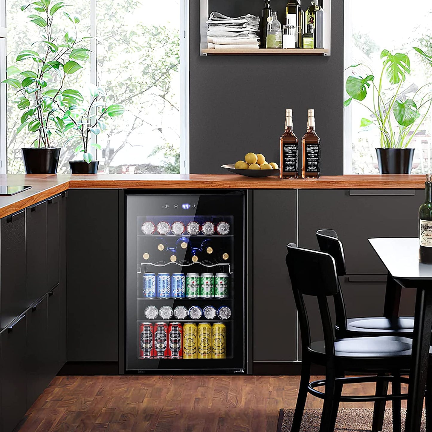 Matte Beverage Refrigerator and Cooler W58128H