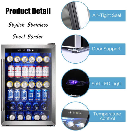 Matte Beverage Refrigerator and Cooler W58128H