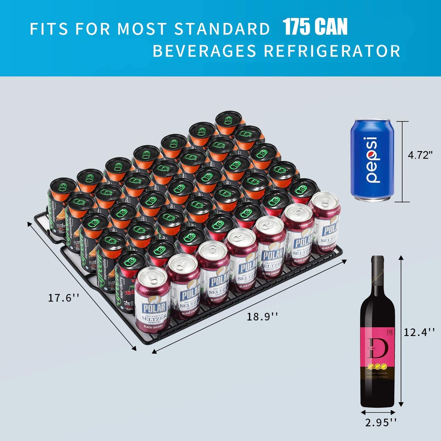 15" Built-in Mini Fridge Beverage Wine Cooler Refrigerator W5174C