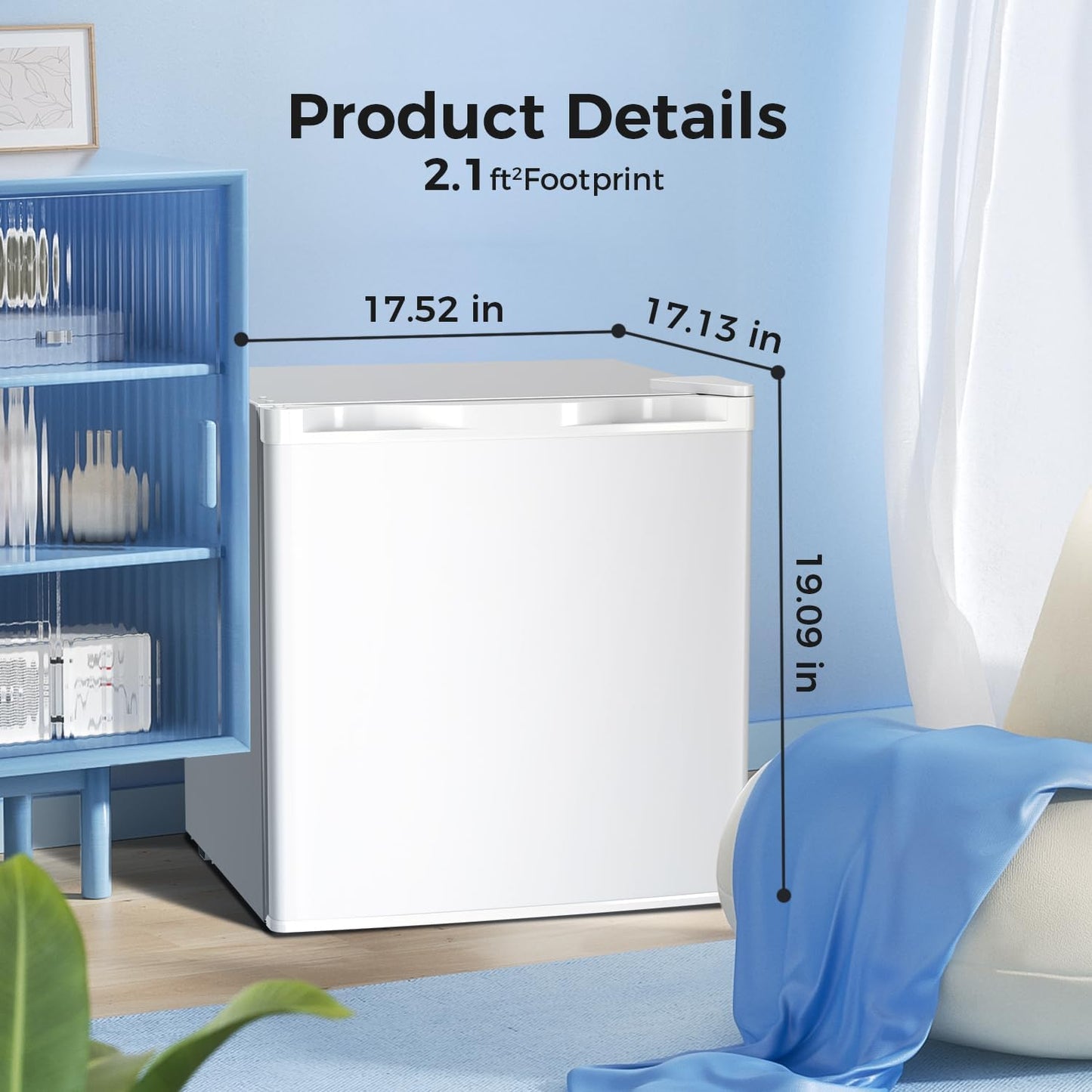 1.6 2.6 3.2 CU FT Mini Fridge with Freezer