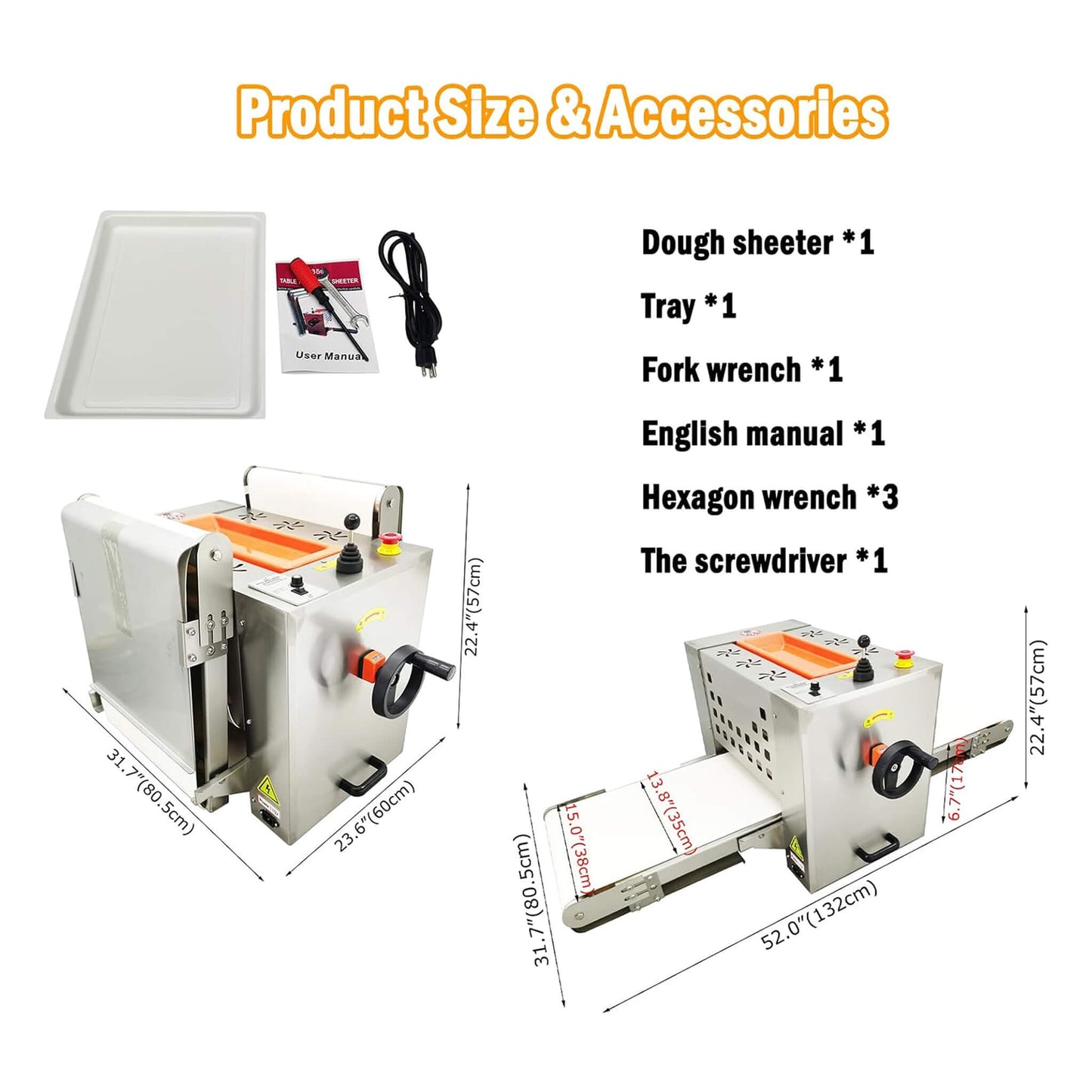 Mini Reversible Stainless Steel Commercial Pastry Pizza Dough Roller Sheeter