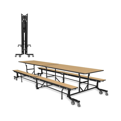 Mobile School Cafeteria Table with Benches and Lift Assist System