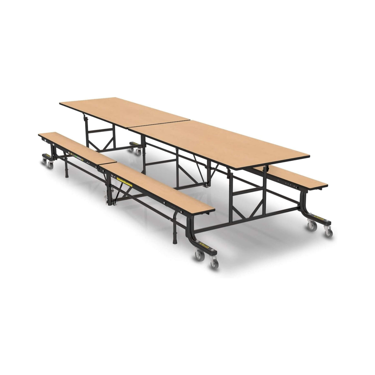 Mobile School Cafeteria Table with Benches and Lift Assist System