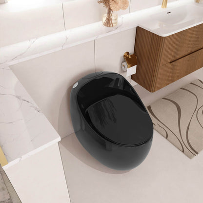 Nuvia Modern 1.28 GPF Single Flush 1-Piece Ceramic Egg-Shaped Toilet
