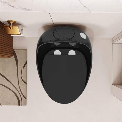 Nuvia Modern 1.28 GPF Single Flush 1-Piece Ceramic Egg-Shaped Toilet