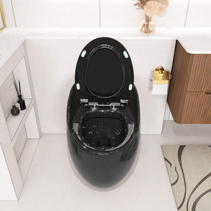 Nuvia Modern 1.28 GPF Single Flush 1-Piece Ceramic Egg-Shaped Toilet