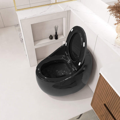 Nuvia Modern 1.28 GPF Single Flush 1-Piece Ceramic Egg-Shaped Toilet