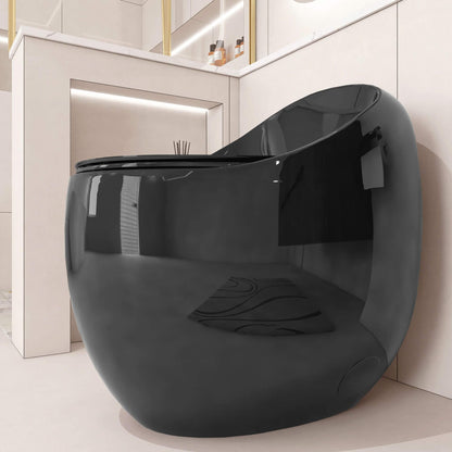 Nuvia Modern 1.28 GPF Single Flush 1-Piece Ceramic Egg-Shaped Toilet
