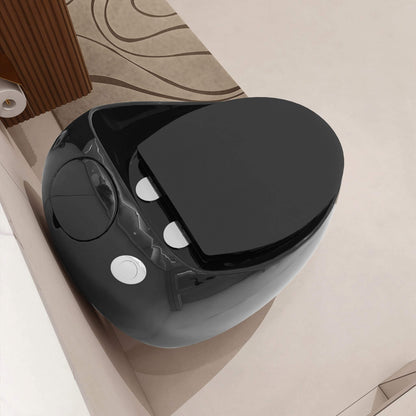 Nuvia Modern 1.28 GPF Single Flush 1-Piece Ceramic Egg-Shaped Toilet