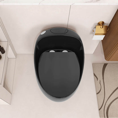 Nuvia Modern 1.28 GPF Single Flush 1-Piece Ceramic Egg-Shaped Toilet