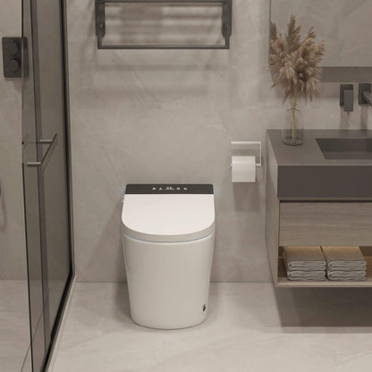 Nuvia Modern Compact Smart Tankless Toilet with Bidet, Auto Open, Auto Flush, Heated Seat and Air Dryer