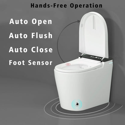 Nuvia Modern Compact Smart Tankless Toilet with Bidet, Auto Open, Auto Flush, Heated Seat and Air Dryer
