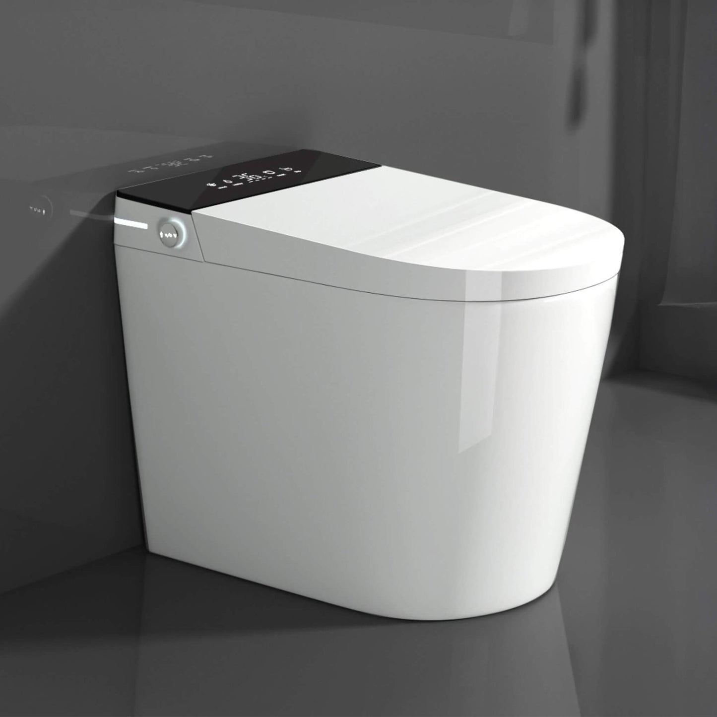 Nuvia Modern Compact Smart Tankless Toilet with Bidet, Auto Open, Auto Flush, Heated Seat and Air Dryer