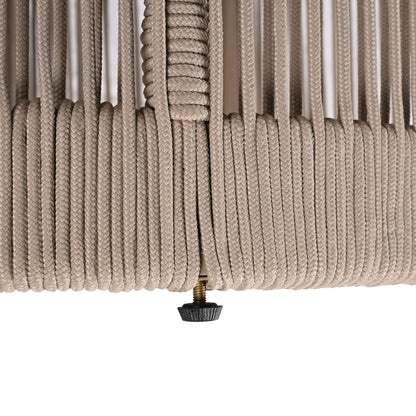 Modern Rustic Coffee Table & Side Table With Woven Rope Design