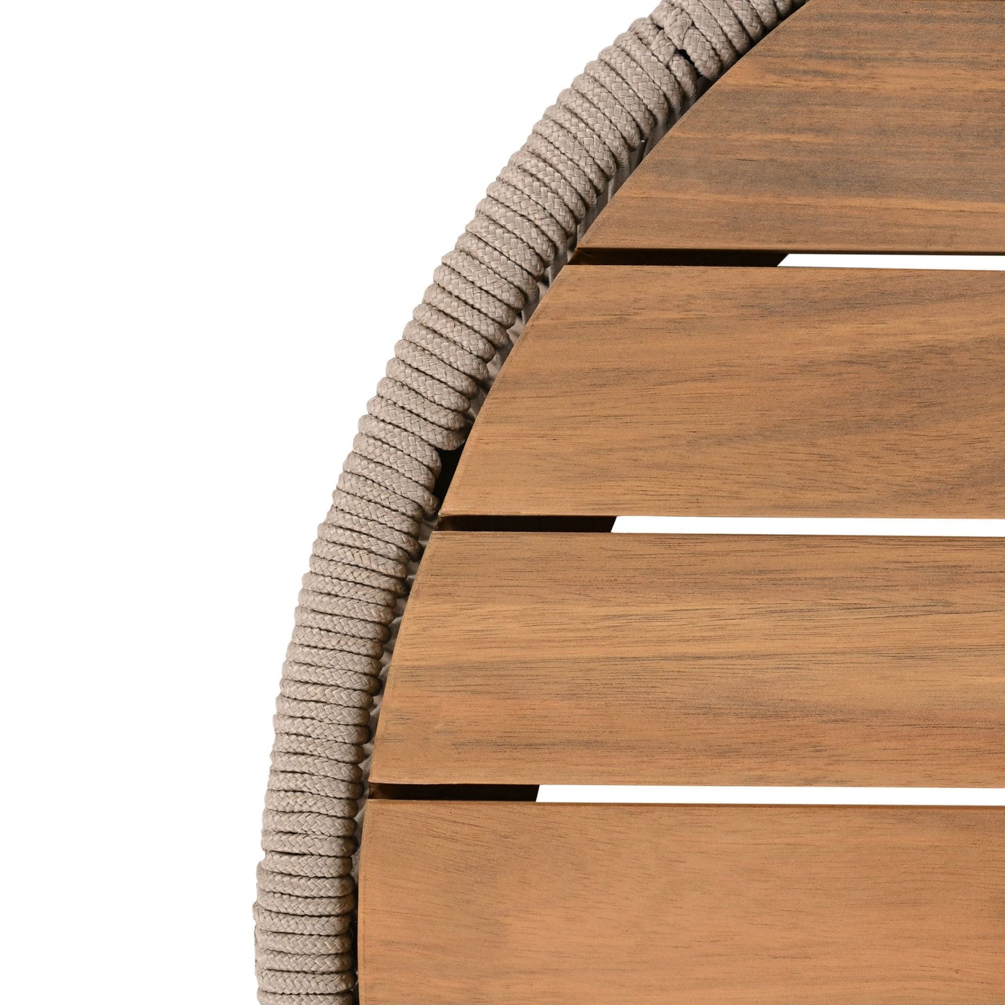 Modern Rustic Coffee Table & Side Table With Woven Rope Design