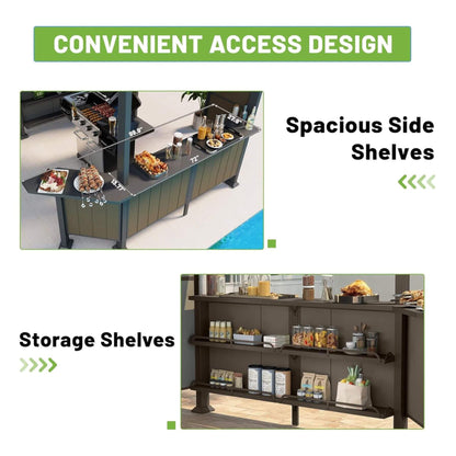 9FT x 10FT Alora Modern Slanted Hardtop Alloy Steel Grill Gazebo