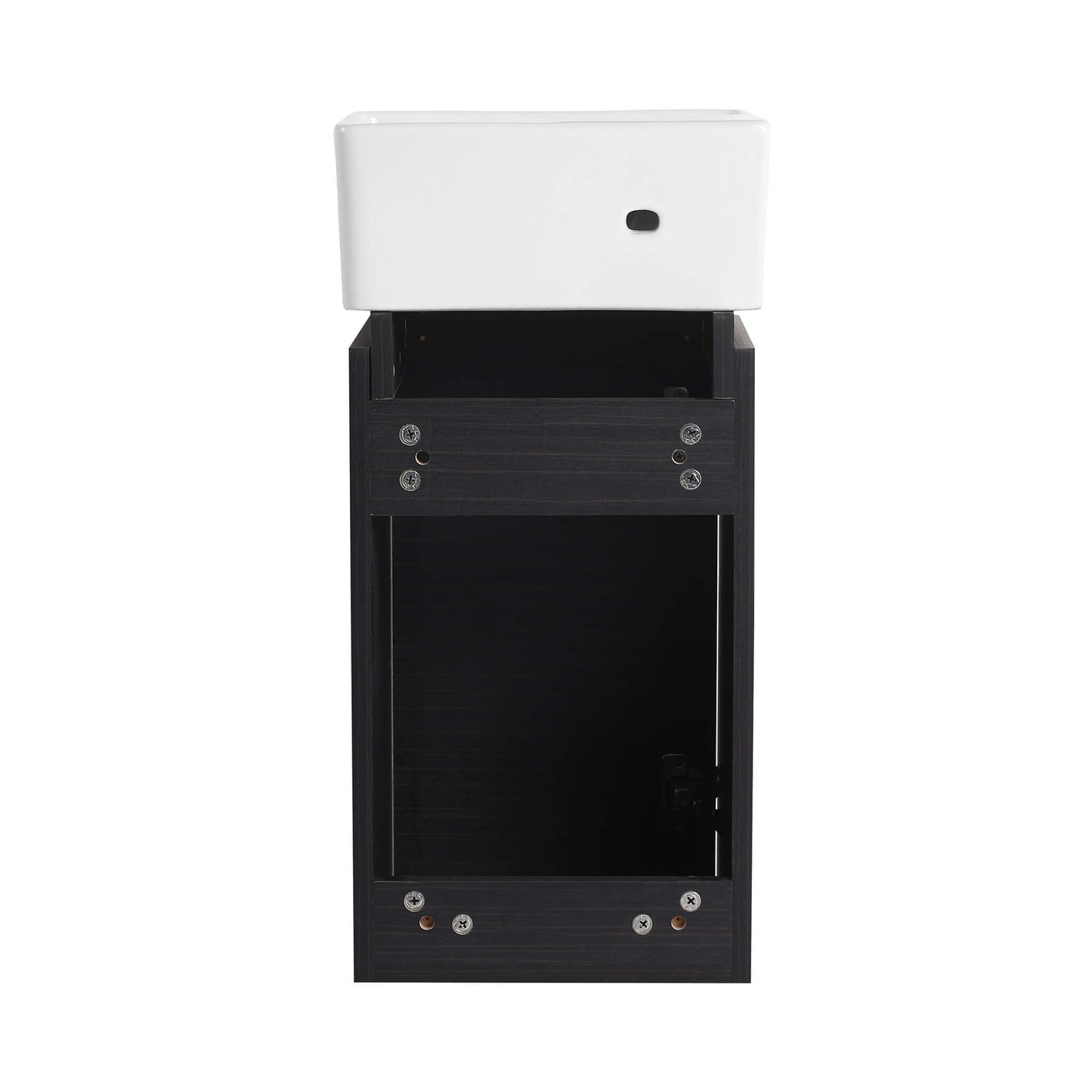 Nuvia Modern Wall-Mounted Bathroom Vanity with Ceramic Sink and Soft Close Door
