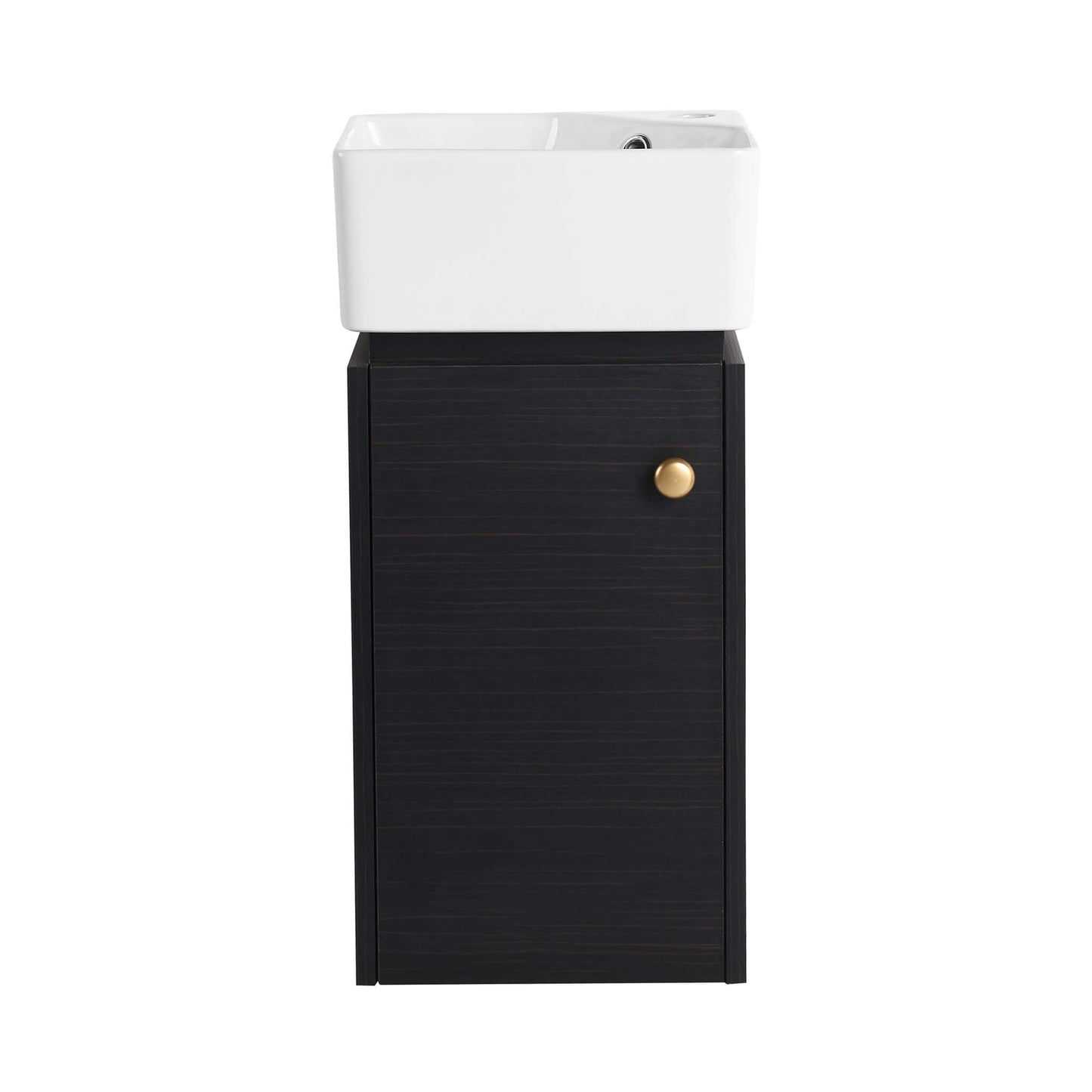 Nuvia Modern Wall-Mounted Bathroom Vanity with Ceramic Sink and Soft Close Door