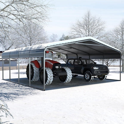 20' x 20' FT Alora Extra Large Premium Heavy-Duty Outdoor Metal Carport Shelter