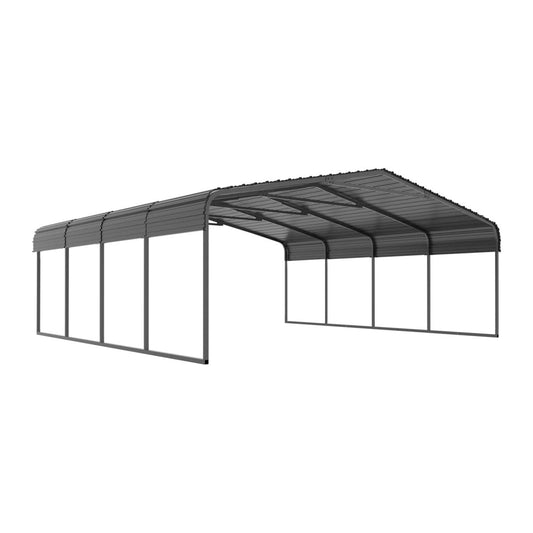 20' x 20' FT Alora Extra Large Premium Heavy-Duty Outdoor Metal Carport Shelter