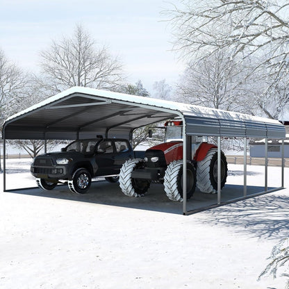 20' x 20' FT Alora Extra Large Premium Heavy-Duty Outdoor Metal Carport Shelter