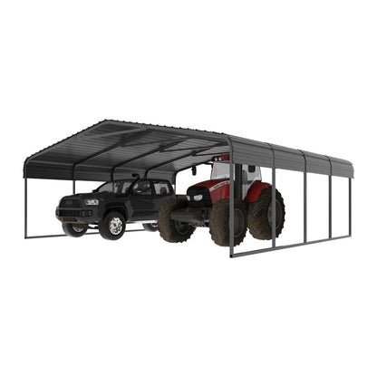 20' x 20' FT Alora Extra Large Premium Heavy-Duty Outdoor Metal Carport Shelter