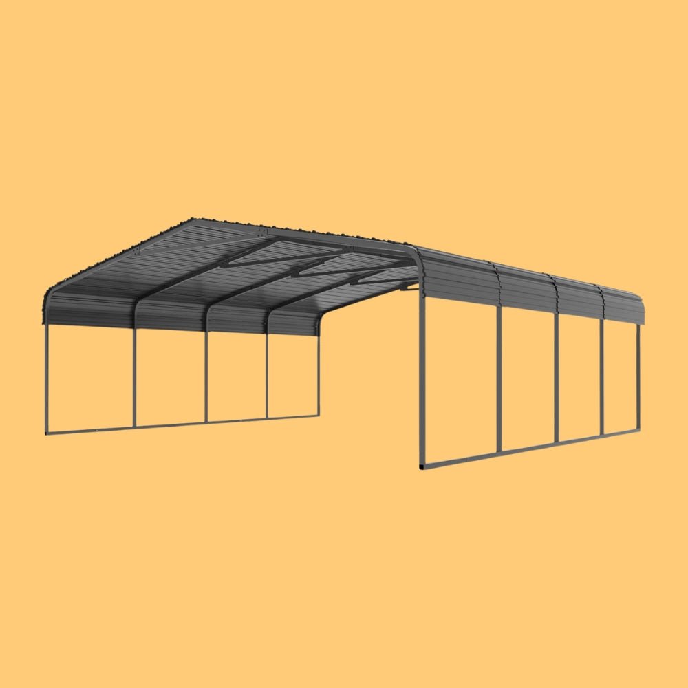 20' x 20' FT Alora Extra Large Premium Heavy-Duty Outdoor Metal Carport Shelter