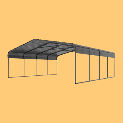 20' x 20' FT Alora Extra Large Premium Heavy-Duty Outdoor Metal Carport Shelter