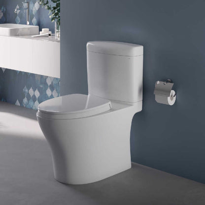 TOTO Aquia IV Cube Dual Flush Universal Height Toilet with Soft Close Bidet Seat