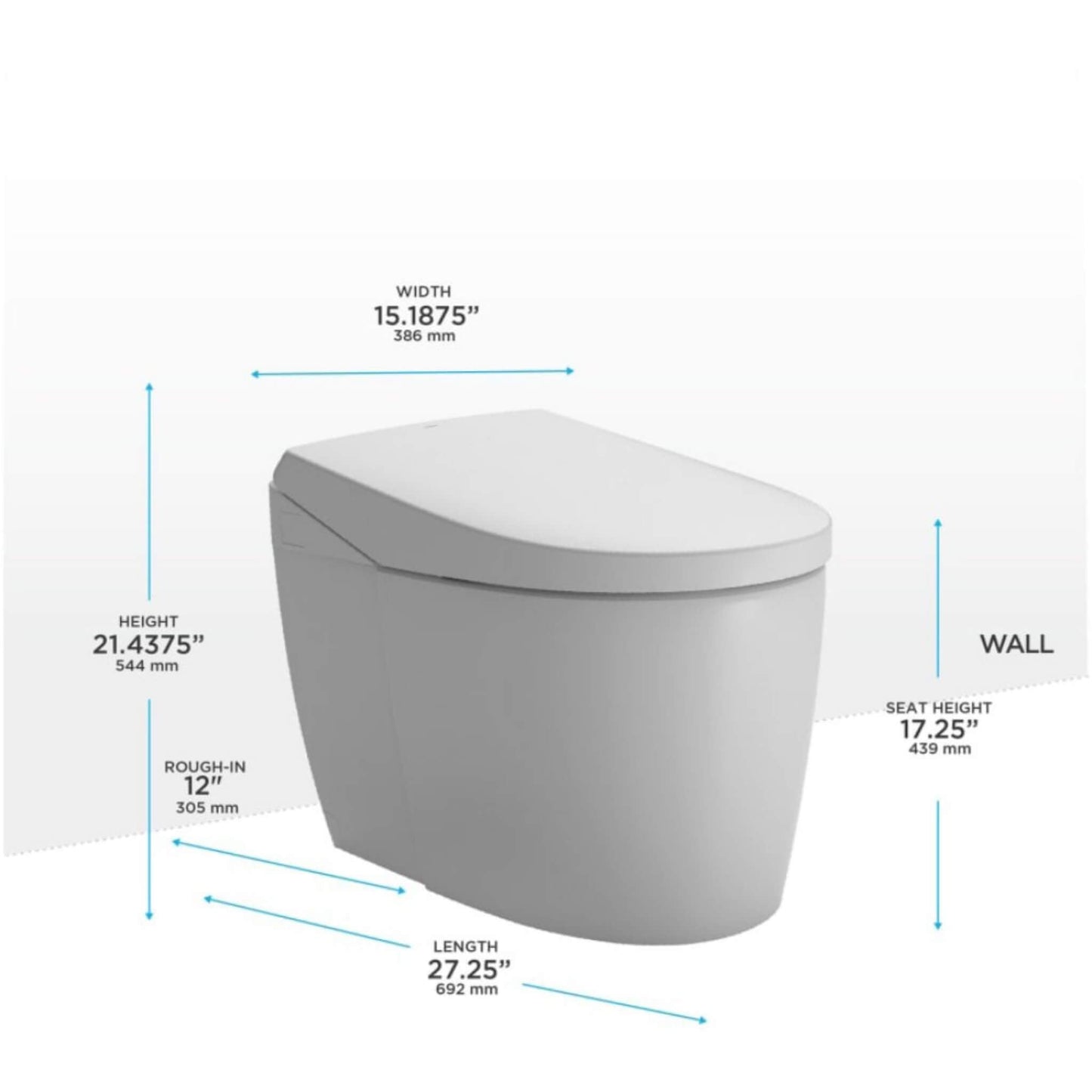 TOTO Neorest AS 1.0 GPF Dual Flush One Piece Elongated Toilet with Integrated Smart Bidet Seat
