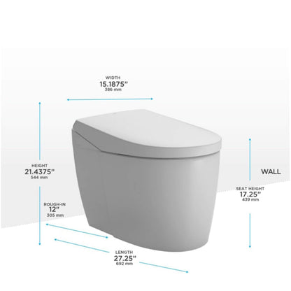 TOTO Neorest AS 1.0 GPF Dual Flush One Piece Elongated Toilet with Integrated Smart Bidet Seat