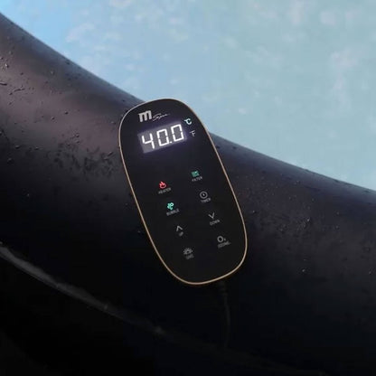MSpa Aurora Urban Series Six-Person Inflatable Round Hot Tub with Hydro Massage