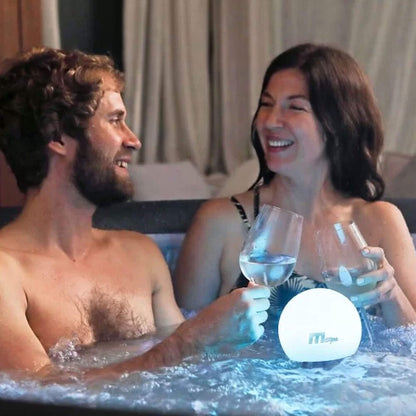 MSpa Aurora Urban Series Six-Person Inflatable Round Hot Tub with Hydro Massage