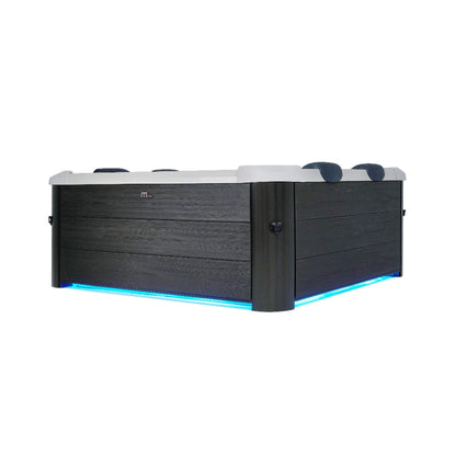 MSpa F-OS063W Oslo Supreme 6-Person 120 Jets Square Spa with LED Lights & Integrated App Control