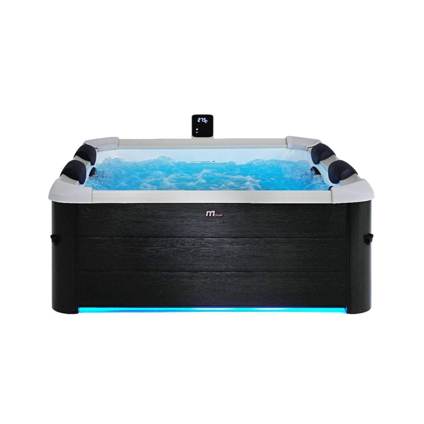 MSpa F-OS063W Oslo Supreme 6-Person 120 Jets Square Spa with LED Lights & Integrated App Control