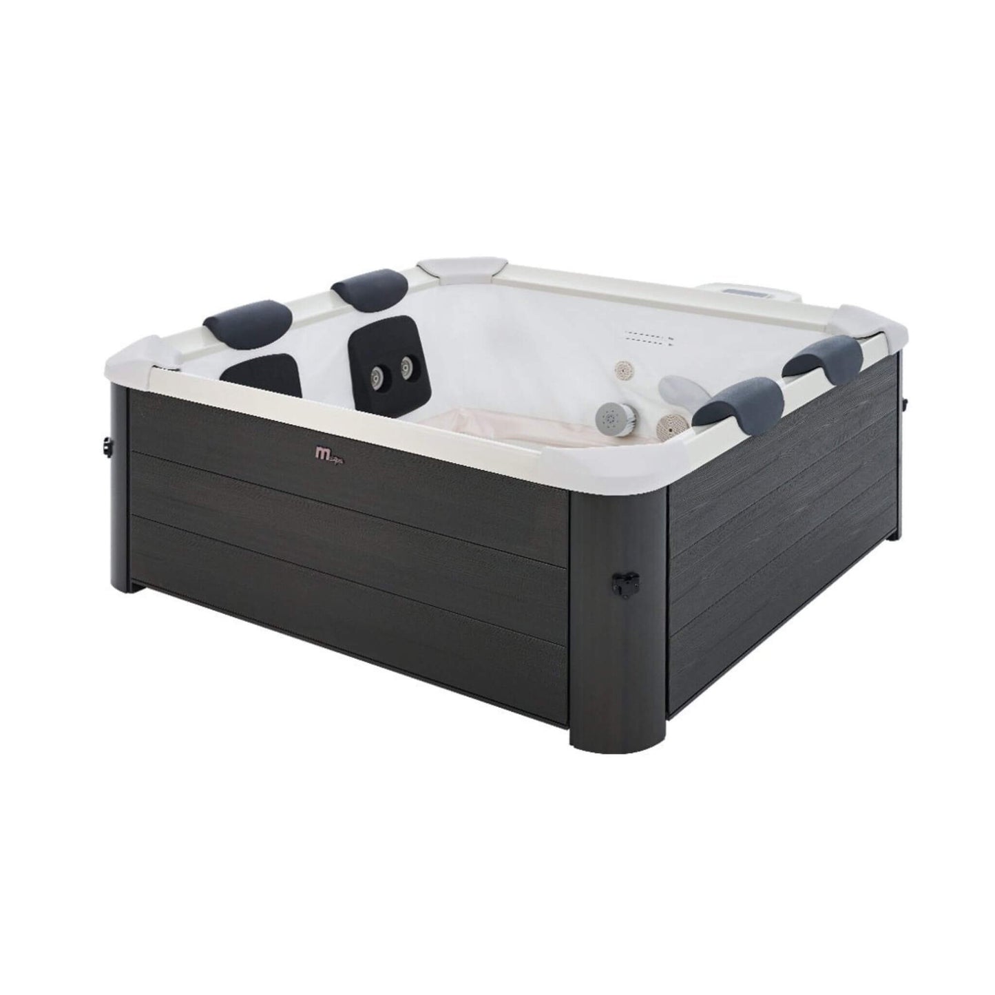 MSpa F-OS063W Oslo Supreme 6-Person 120 Jets Square Spa with LED Lights & Integrated App Control
