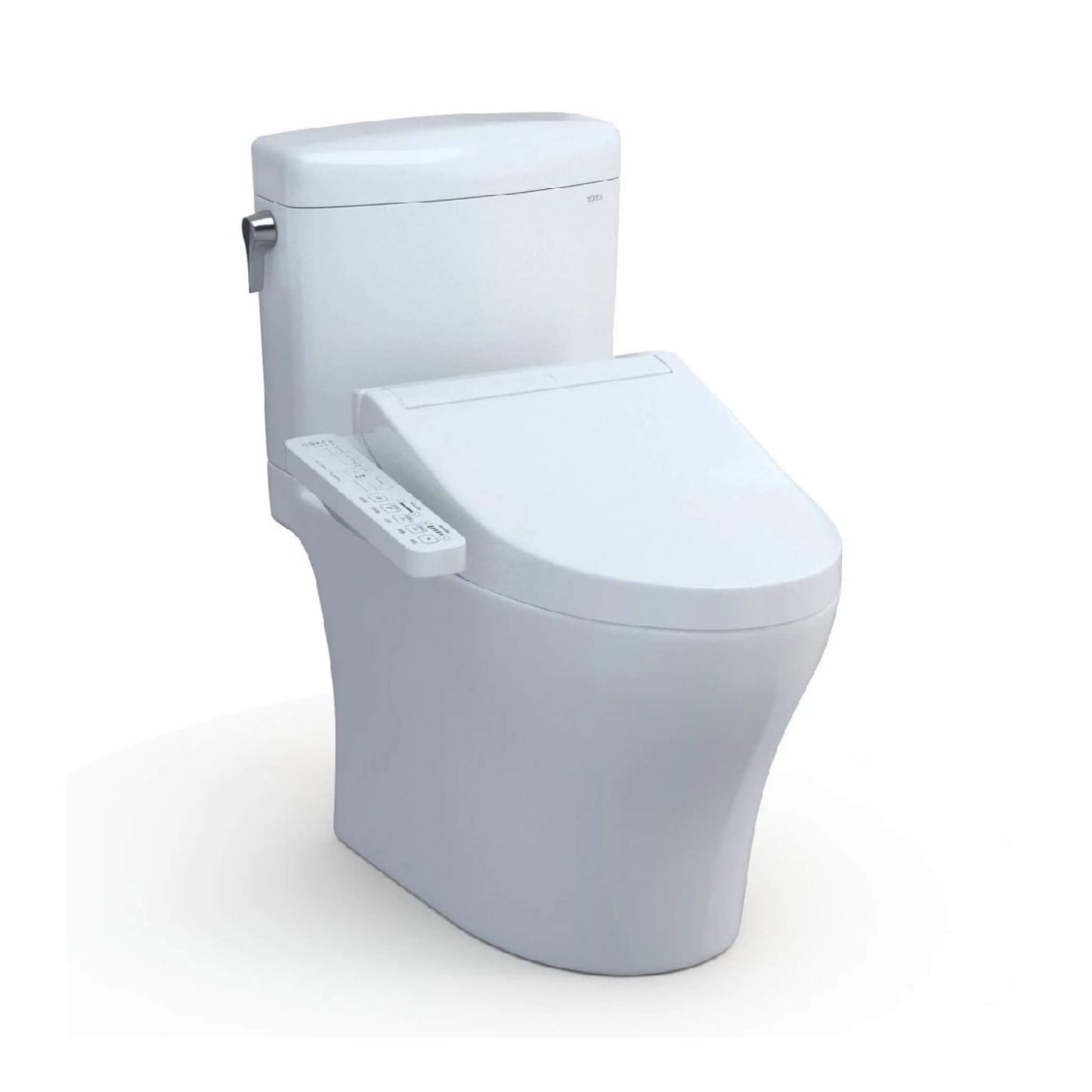 TOTO Aquia IV Cube Elongated Dual Flush Toilet with Washlet C2 Bidet Seat and Left Hand Lever