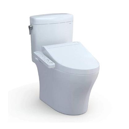 TOTO Aquia IV Cube Elongated Dual Flush Toilet with Washlet C2 Bidet Seat and Left Hand Lever