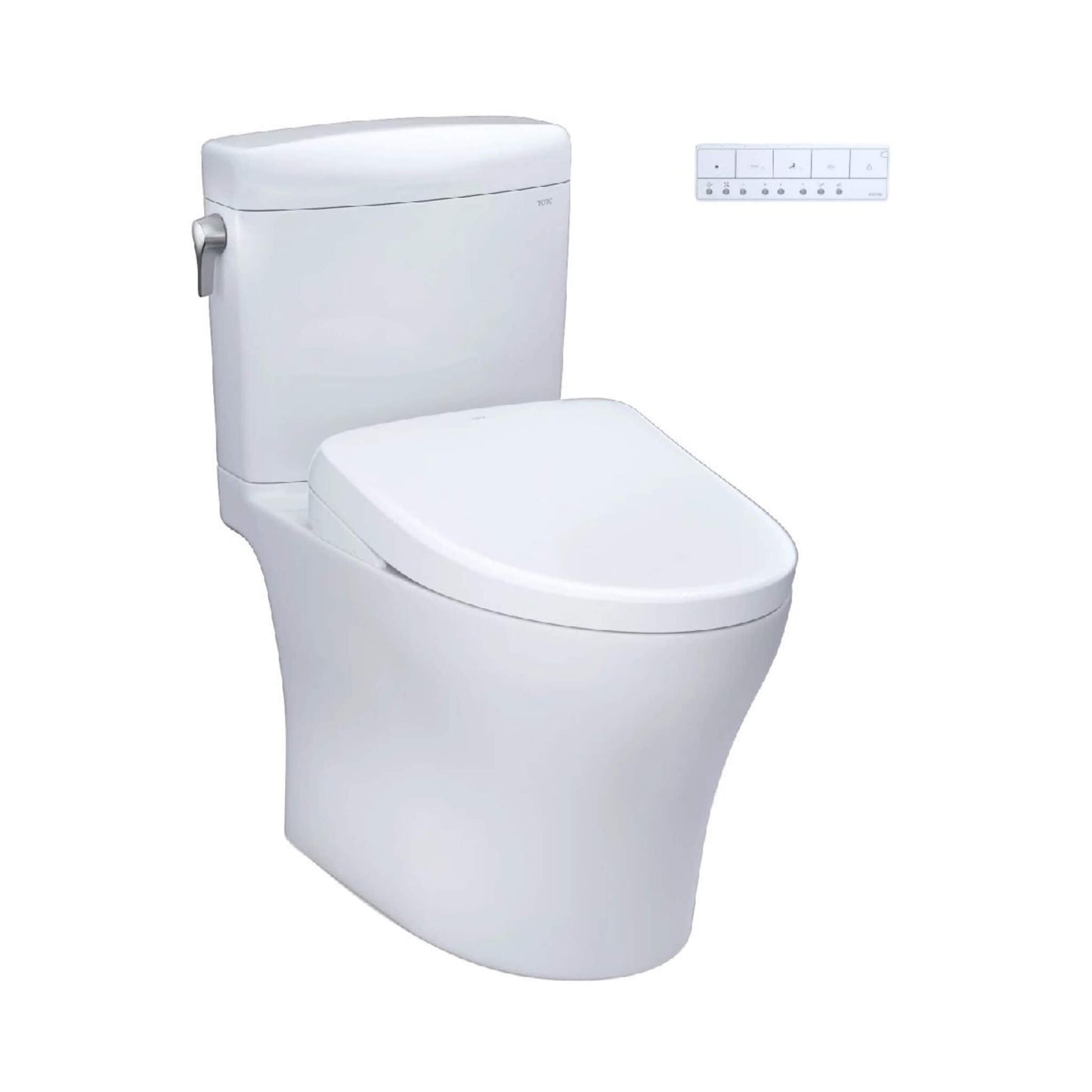 TOTO Aquia IV Cube Washlet S7 with 1.28 GPF and 0.9 Elongated Bidet Toilet